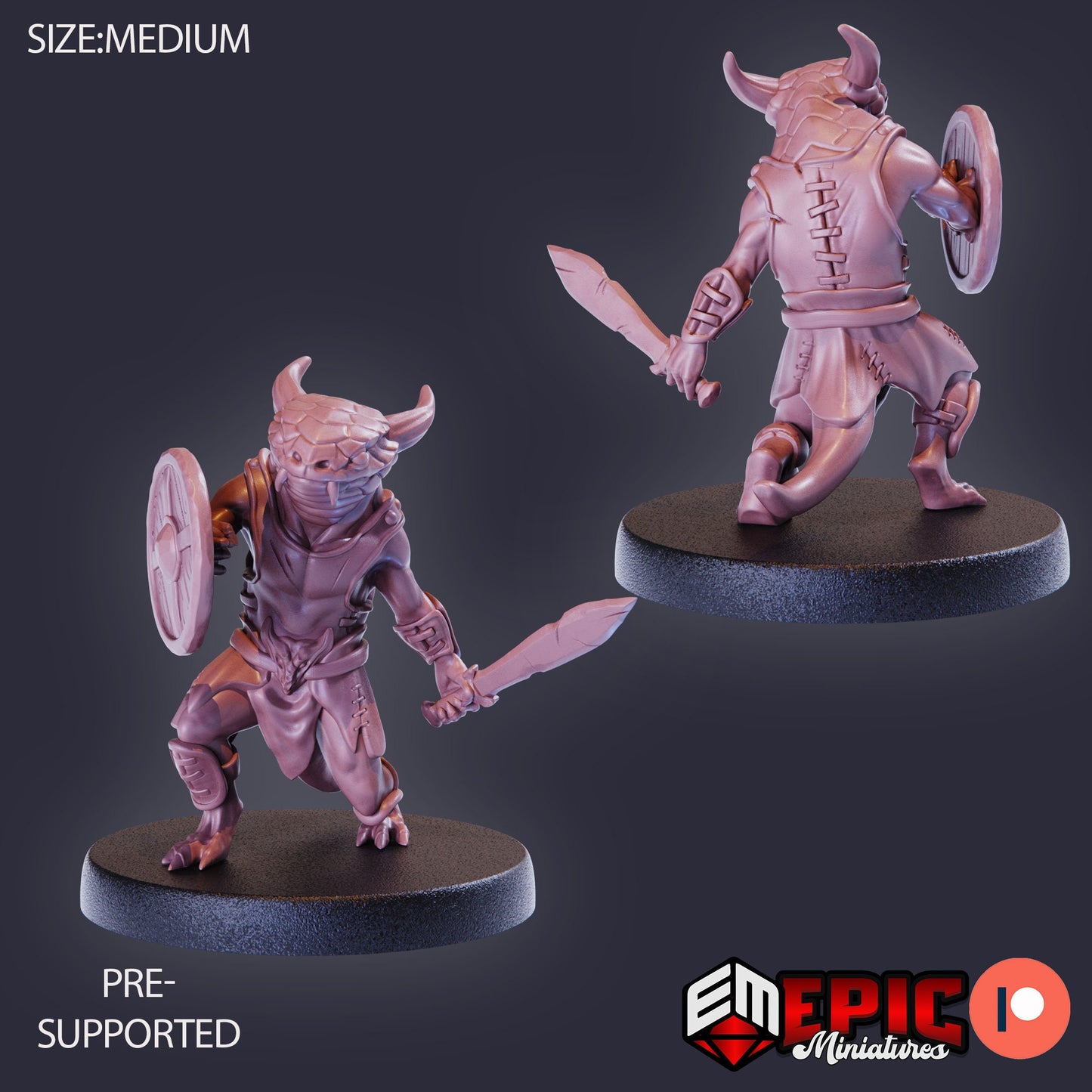 Lizardfolk Set 2 (8 Variants Available) - Epic Miniatures
