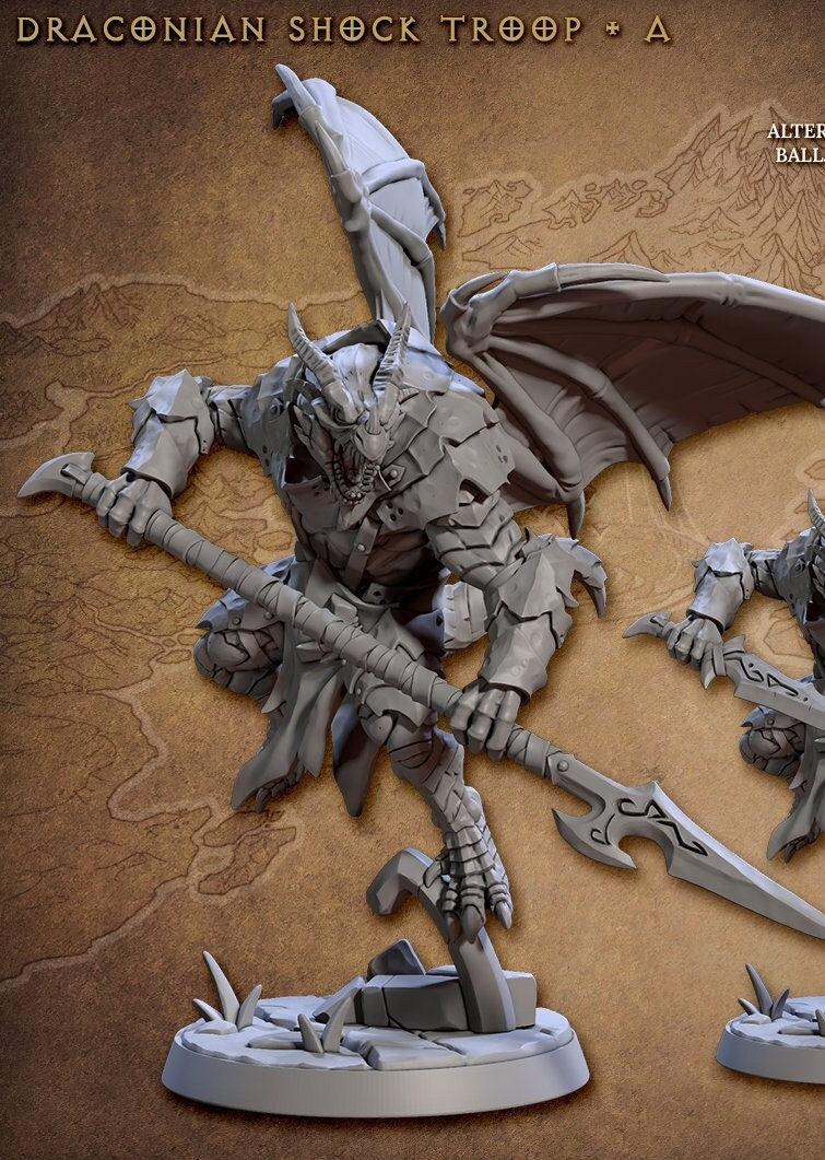 Draconian Winged Shock Troopers (6 Variants Available) - Artisan Guild