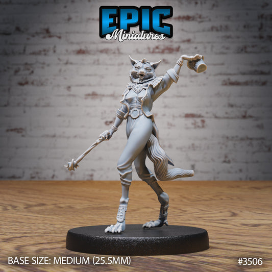 Catfolk Magician (4 Variants Available) - Epic Miniatures