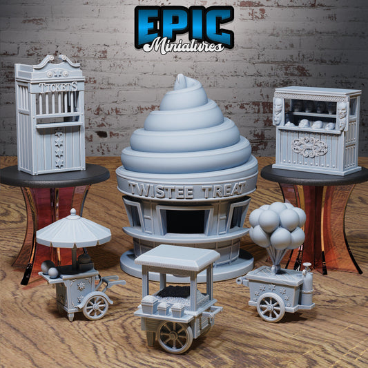 Carnival Shops, Terrain Set - Epic Miniatures