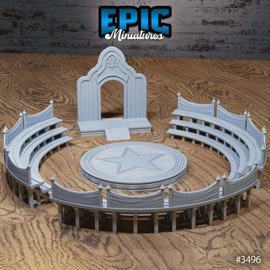 Carnival Seats and Stage, Terrain Set - Epic Miniatures