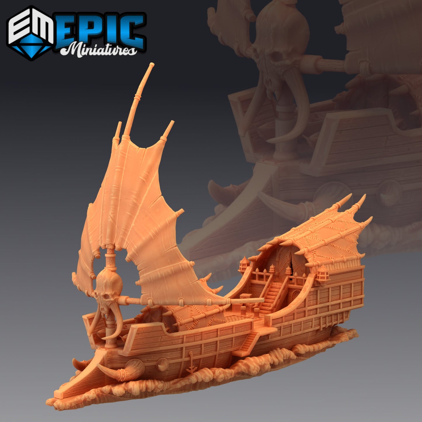 Tribal Ship, The Ramshorn - Epic Miniatures