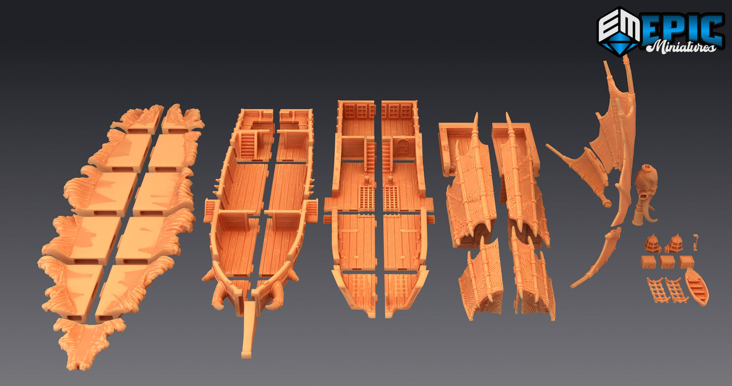 Tribal Ship, The Ramshorn - Epic Miniatures