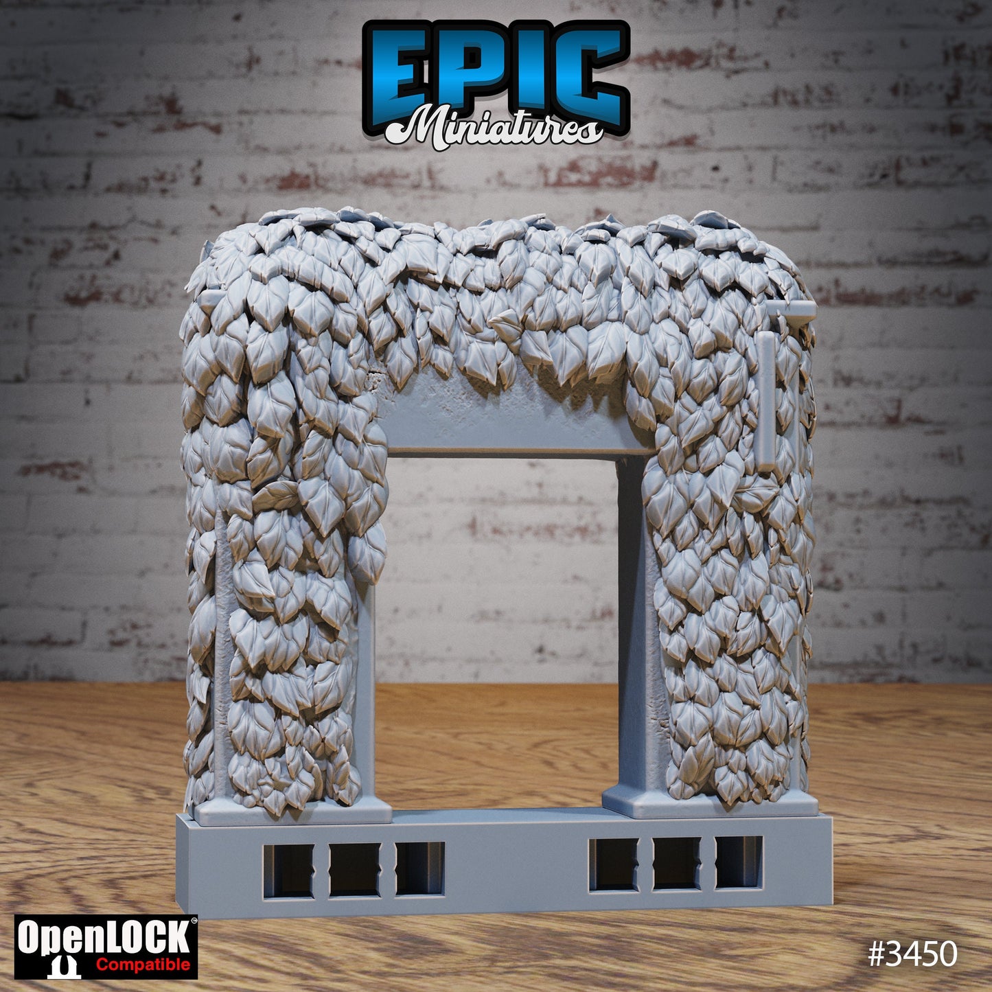Chivalry Garden Terrain, Wall Tiles (OpenLock) - Epic Miniatures