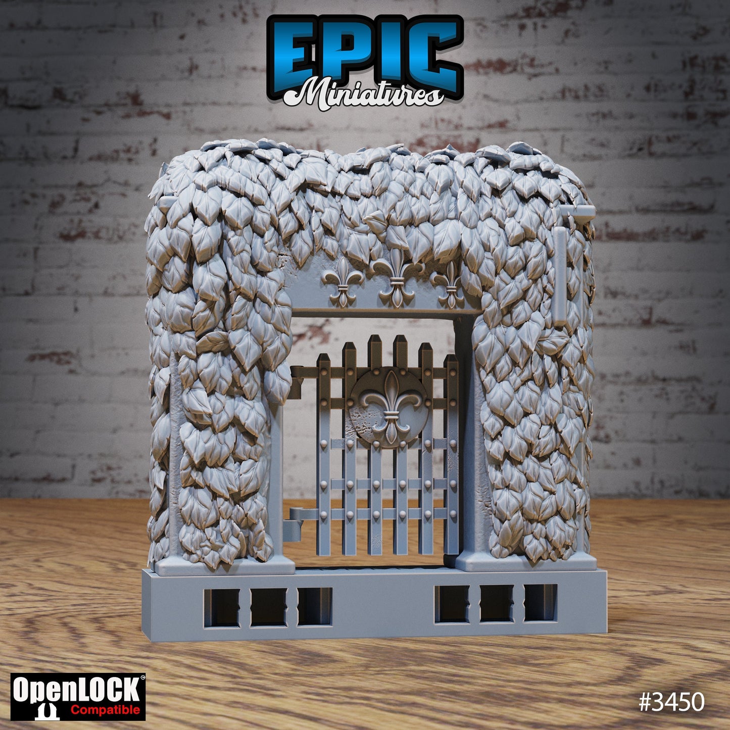 Chivalry Garden Terrain, Wall Tiles (OpenLock) - Epic Miniatures