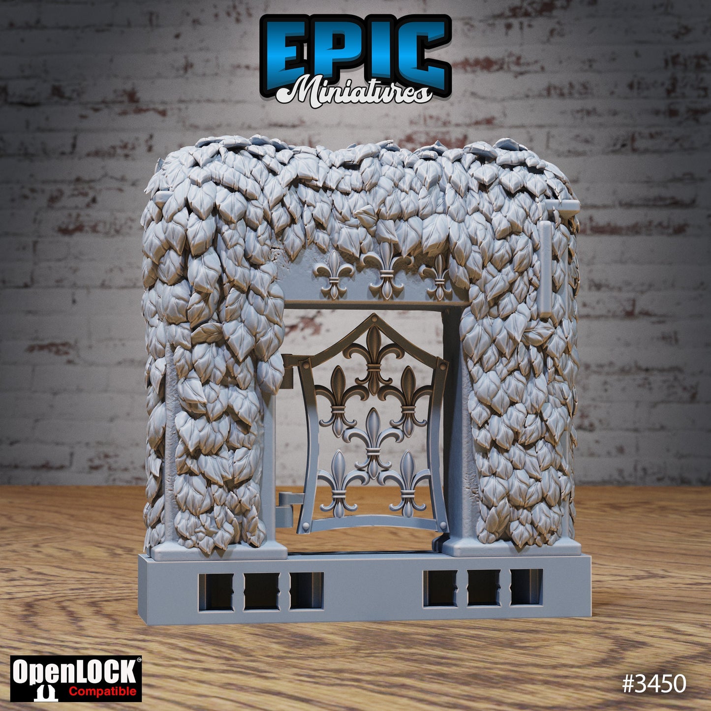 Chivalry Garden Terrain, Wall Tiles (OpenLock) - Epic Miniatures