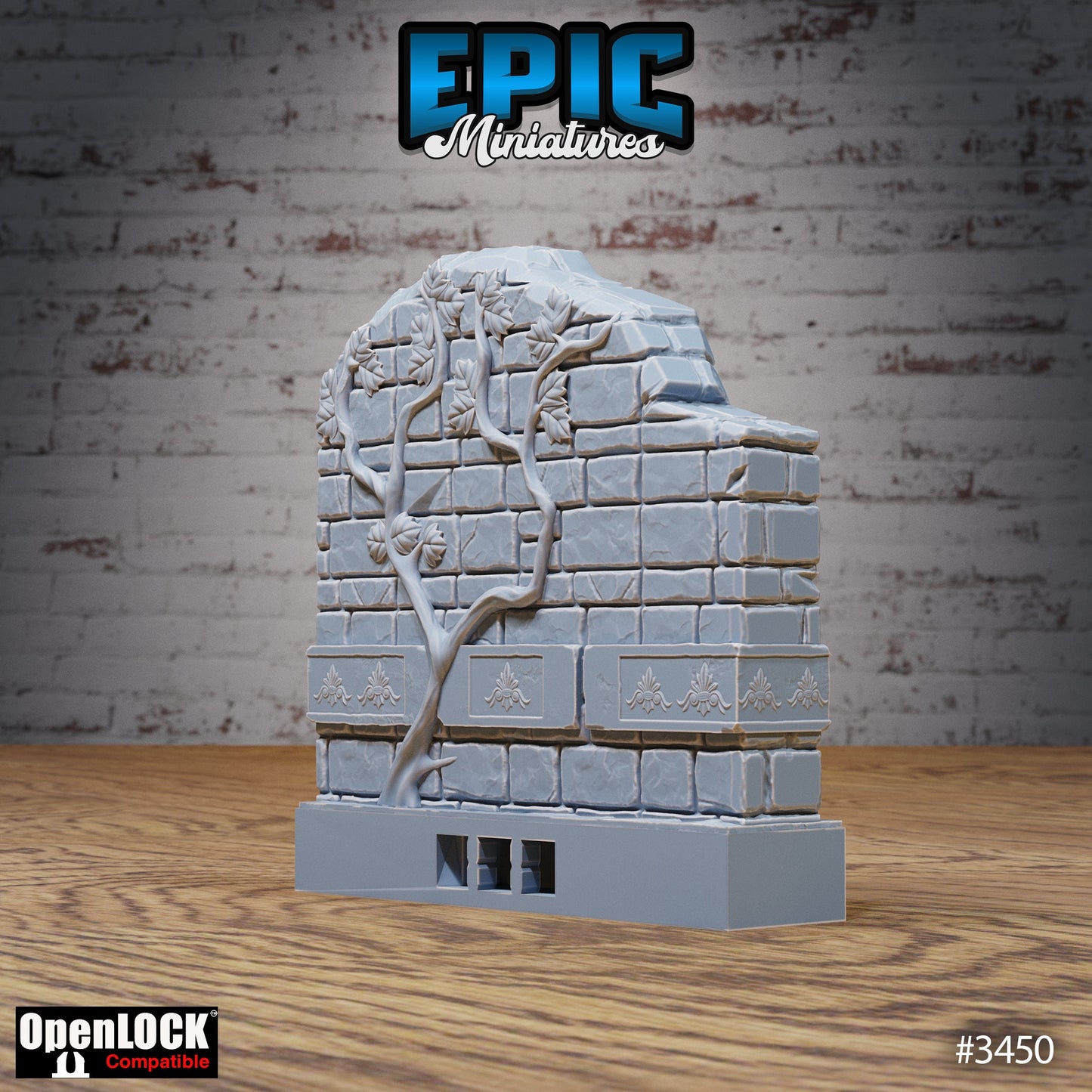 Chivalry Garden Terrain, Wall Tiles (OpenLock) - Epic Miniatures