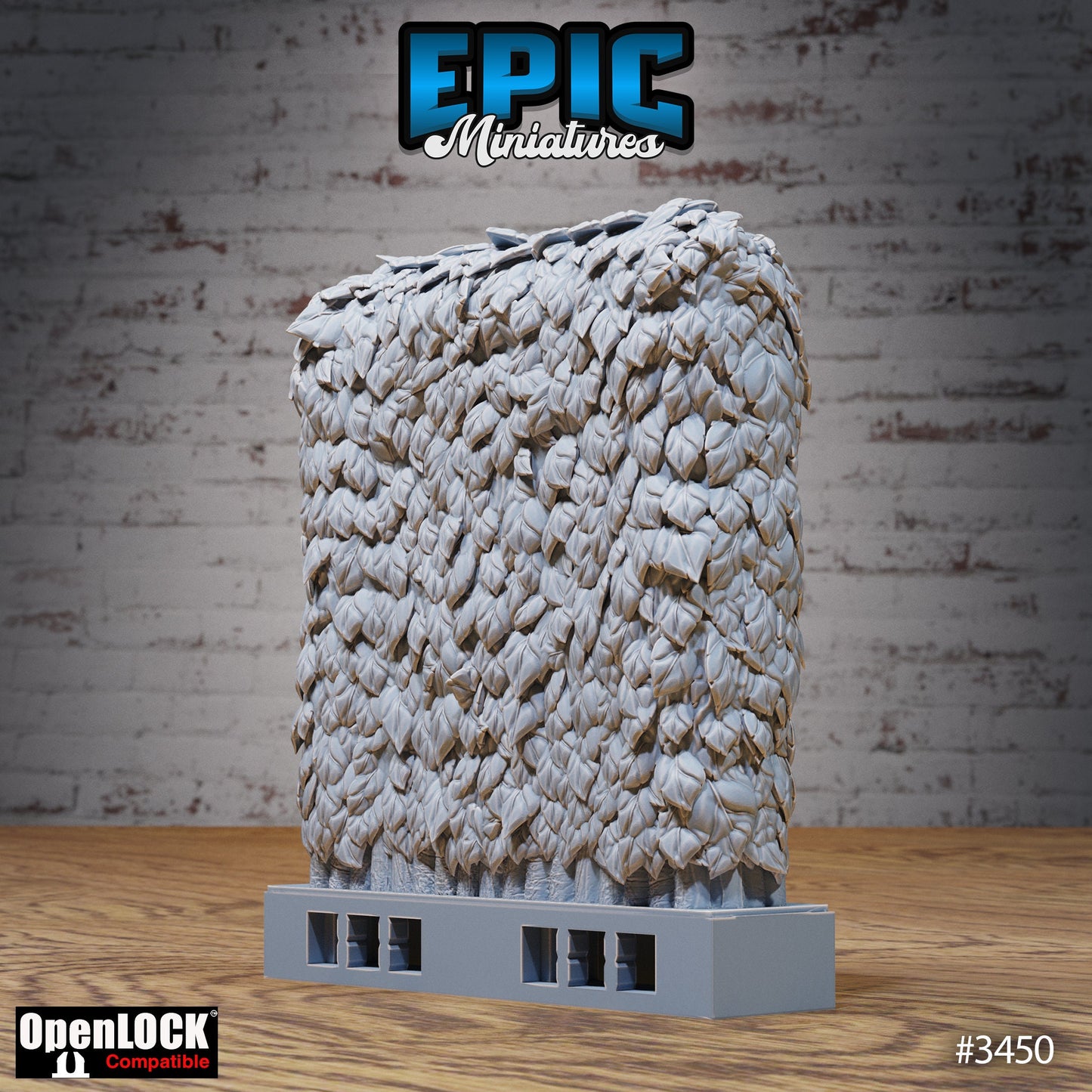 Chivalry Garden Terrain, Wall Tiles (OpenLock) - Epic Miniatures
