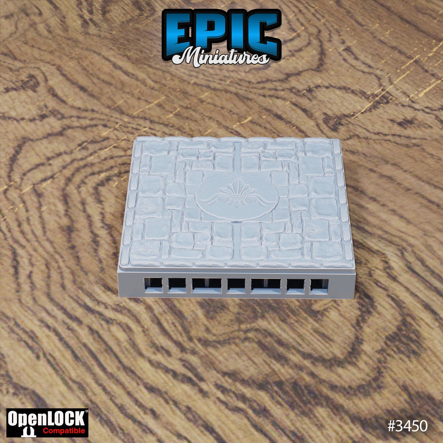 Chivalry Garden Terrain, Floor Tiles (OpenLock) - Epic Miniatures