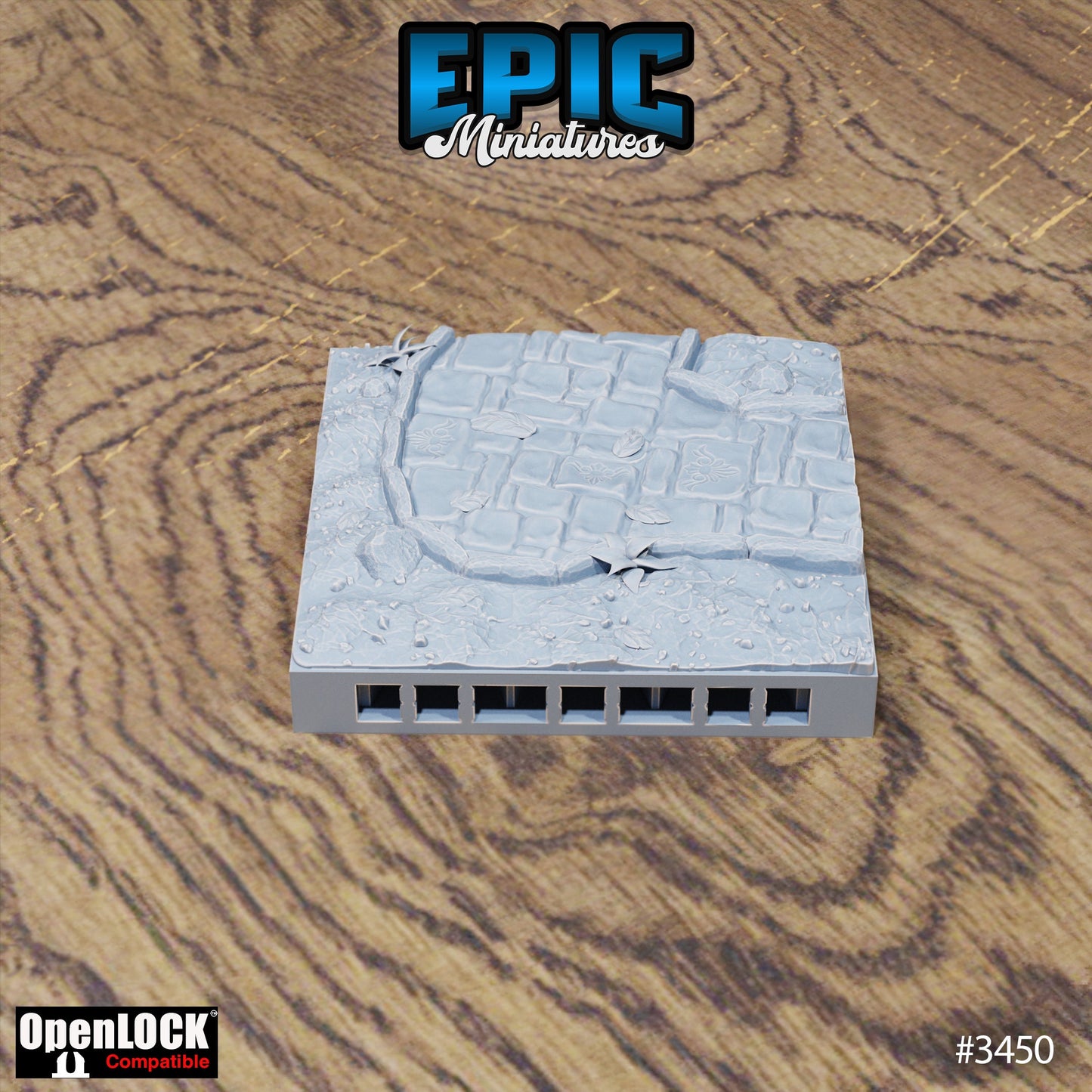 Chivalry Garden Terrain, Floor Tiles (OpenLock) - Epic Miniatures