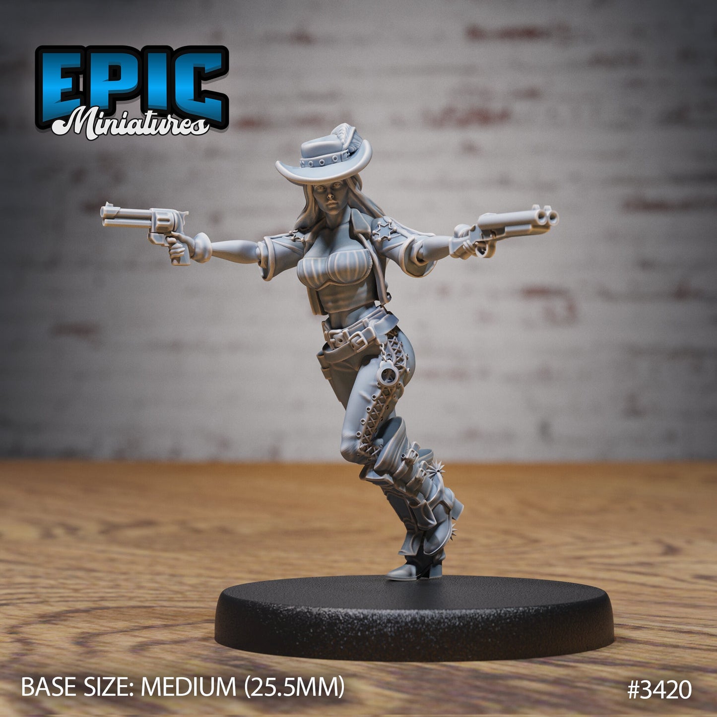 Female Gunslinger (3 Variants Available) - Epic Miniatures