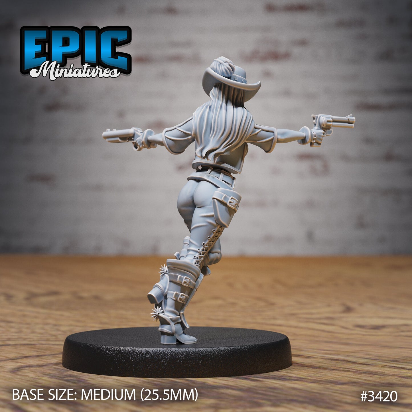 Female Gunslinger (3 Variants Available) - Epic Miniatures