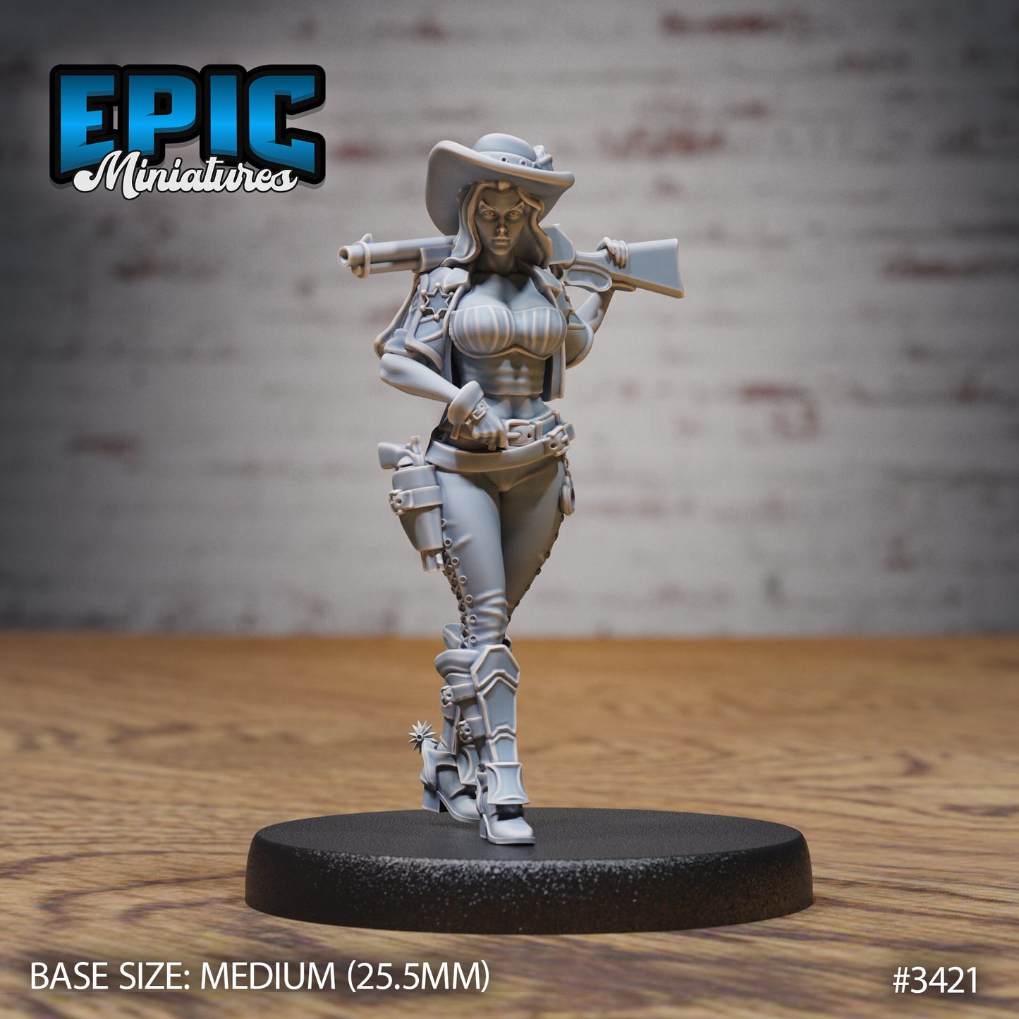 Female Gunslinger (3 Variants Available) - Epic Miniatures