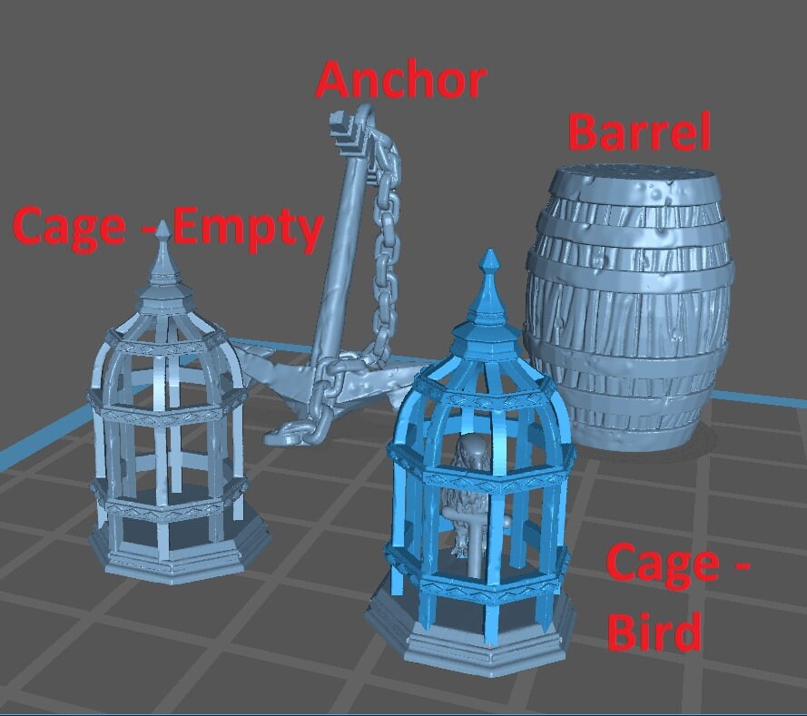 Props and Bits for Pirate Ship or Island - Epic Miniatures