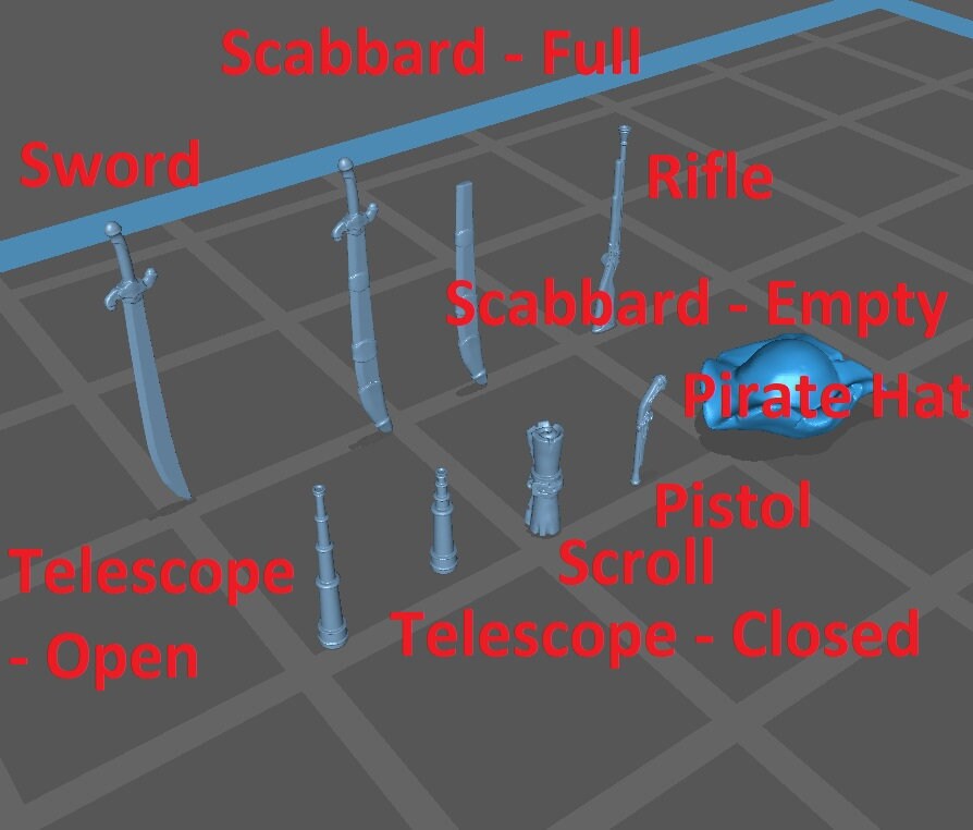 Props and Bits for Pirate Ship or Island - Epic Miniatures