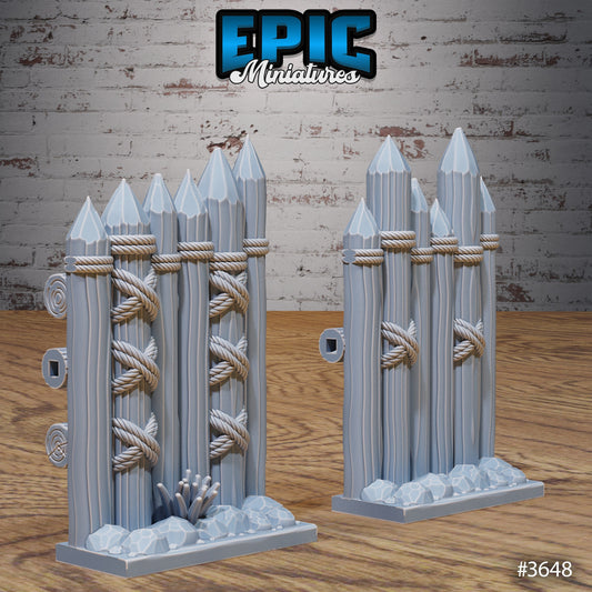 Bandit Camp Extra Walls Terrain Set - Epic Miniatures
