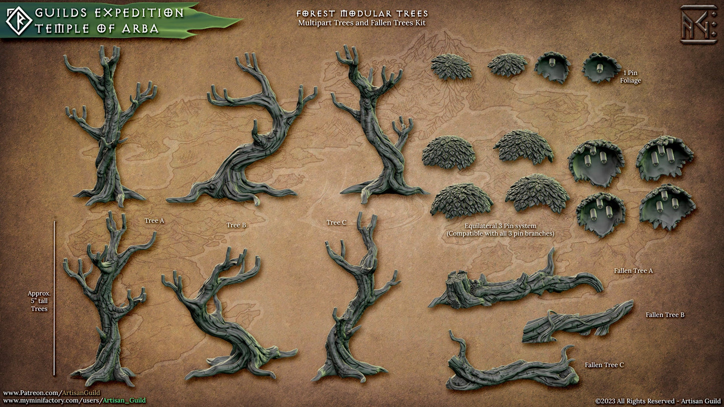Forest Modular Trees, Terrain Kit - Artisan Guild
