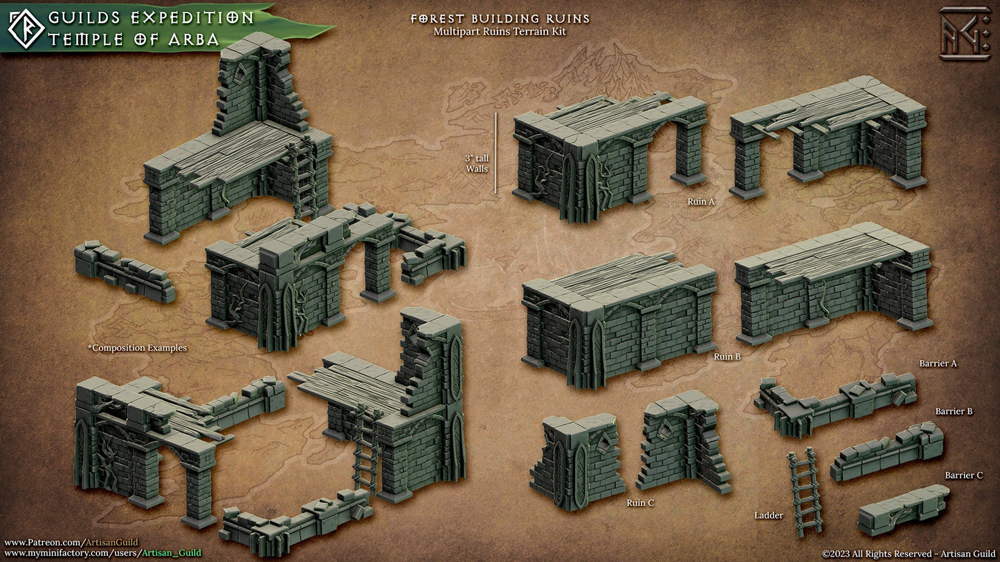 Forest Building Ruins, Terrain Kit - Artisan Guild