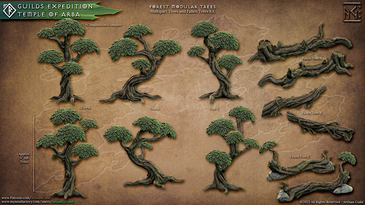 Forest Modular Trees, Terrain Kit - Artisan Guild