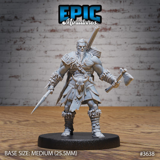 Barbarian Tribe Male (4 Variants Available) - Epic Miniatures