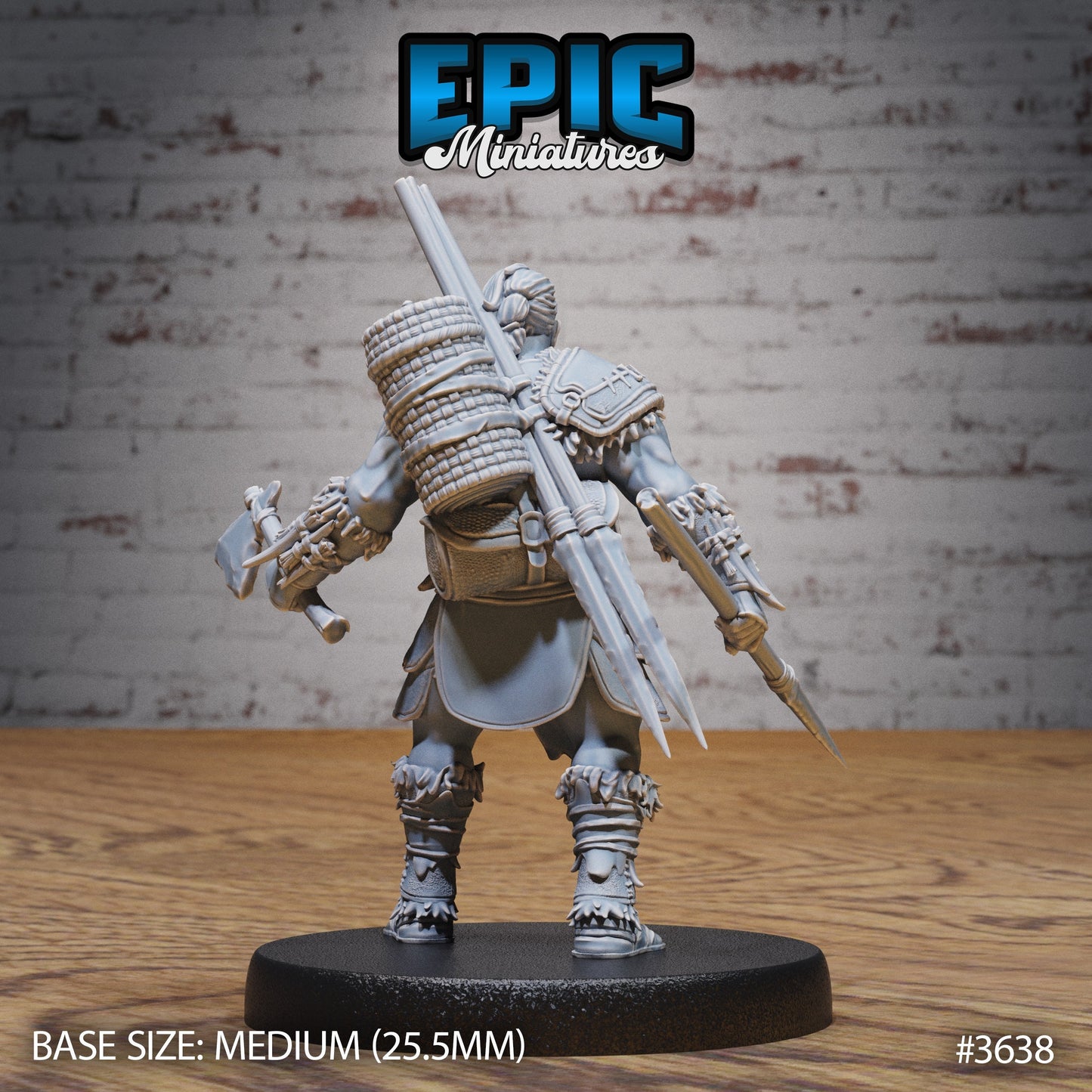 Barbarian Tribe Male (4 Variants Available) - Epic Miniatures