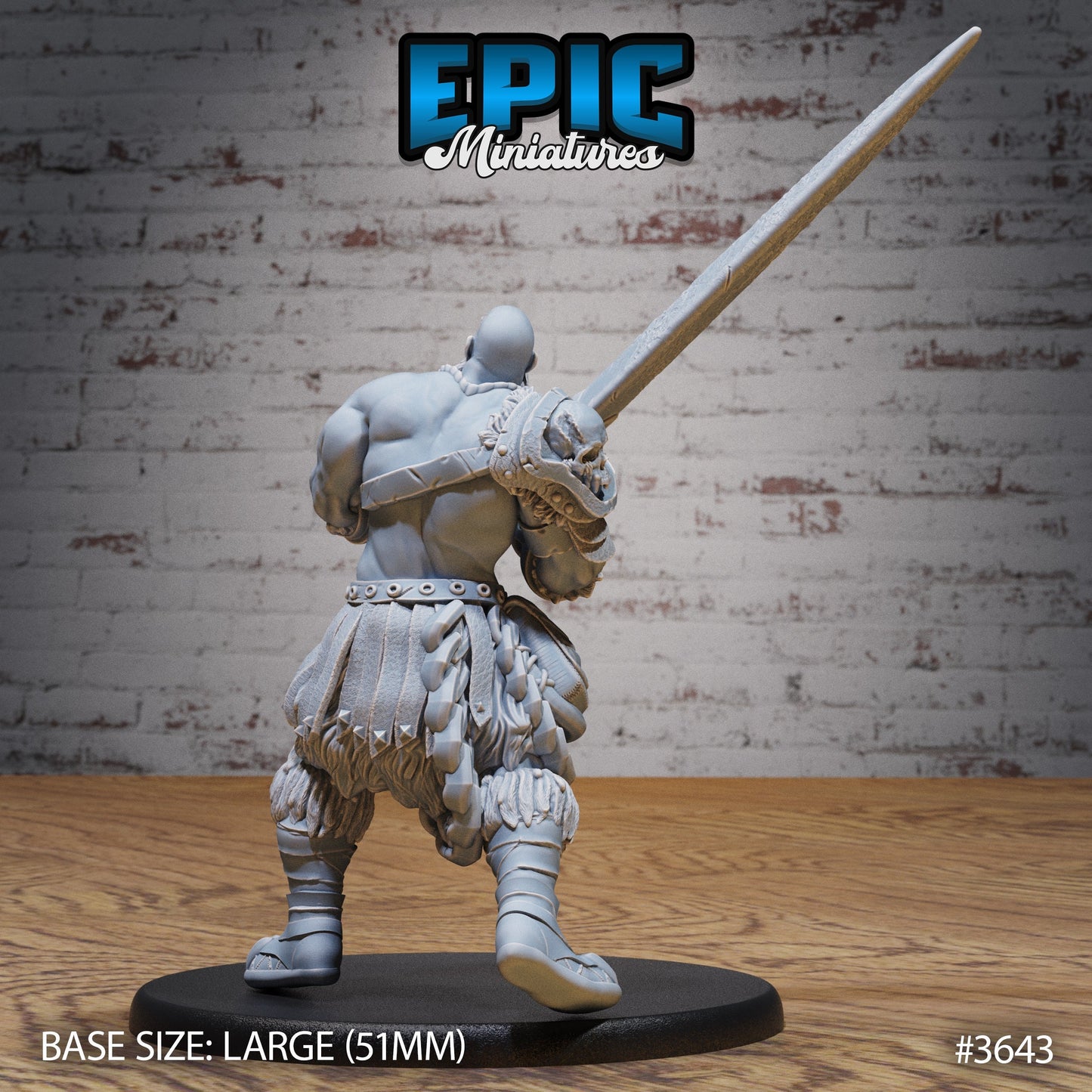 Half Giant Barbarian (3 Variants Available) - Epic Miniatures