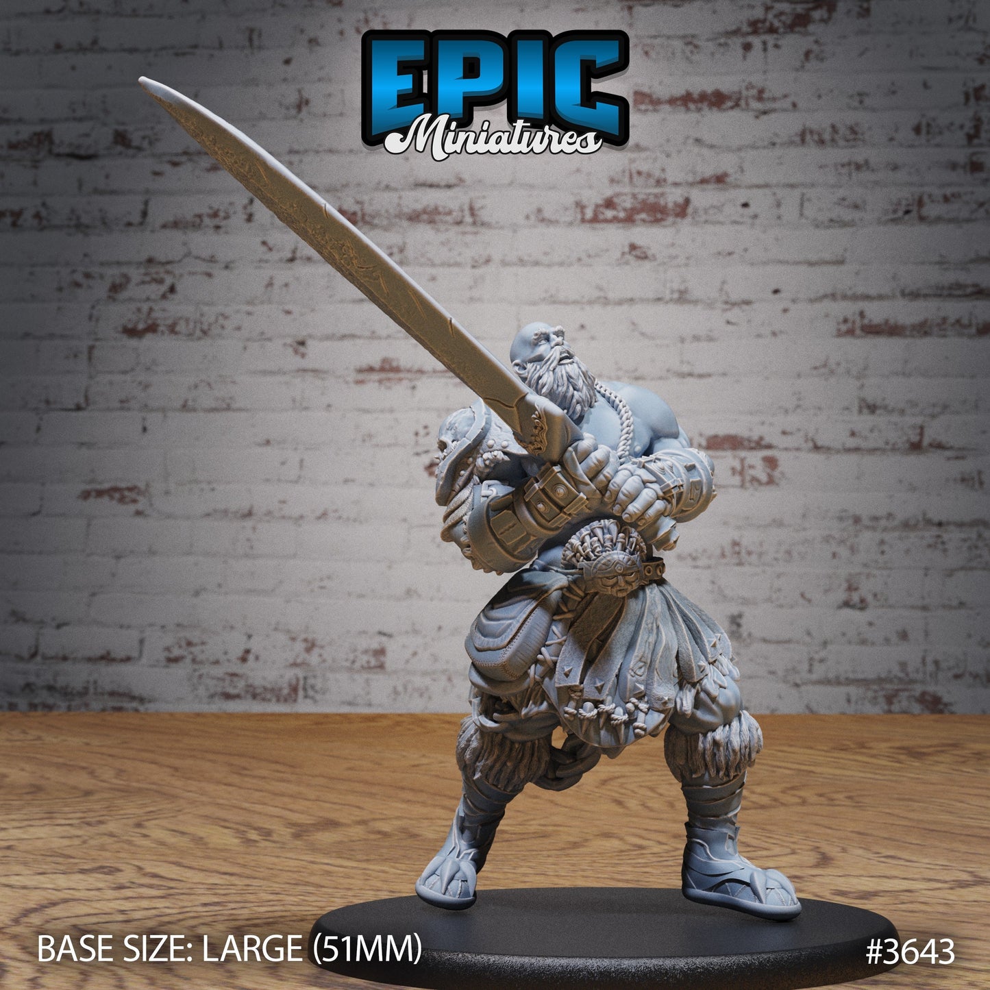 Half Giant Barbarian (3 Variants Available) - Epic Miniatures