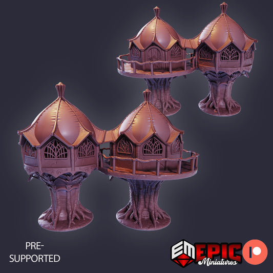 Elf Forest House, Playable Terrain Piece (3 Options Available) - Epic Miniatures