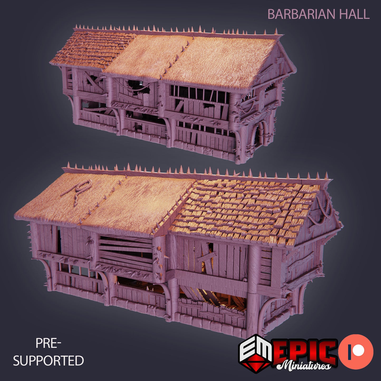 Barbarian Hall, Playable Terrain Piece - Epic Miniatures