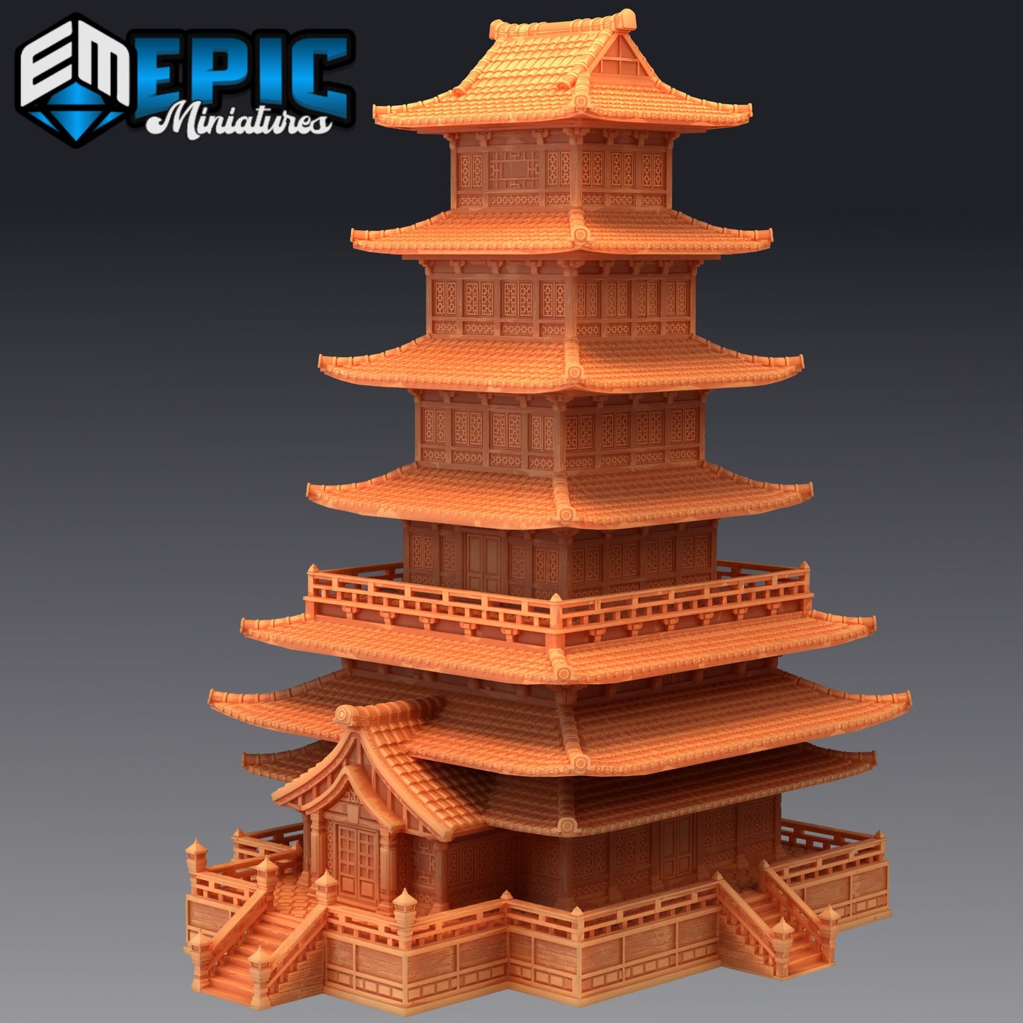 Feudal Temple Tower, Playable Terrain Piece - Epic Miniatures