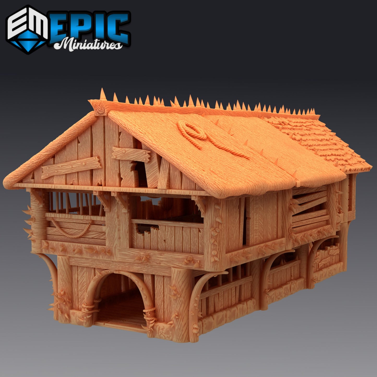 Barbarian Hall, Playable Terrain Piece - Epic Miniatures