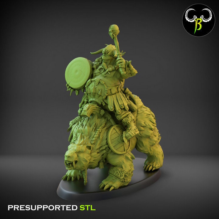 Bjorn Rider, Leader Squad (3 Variants Available) - Clay Beast Creations