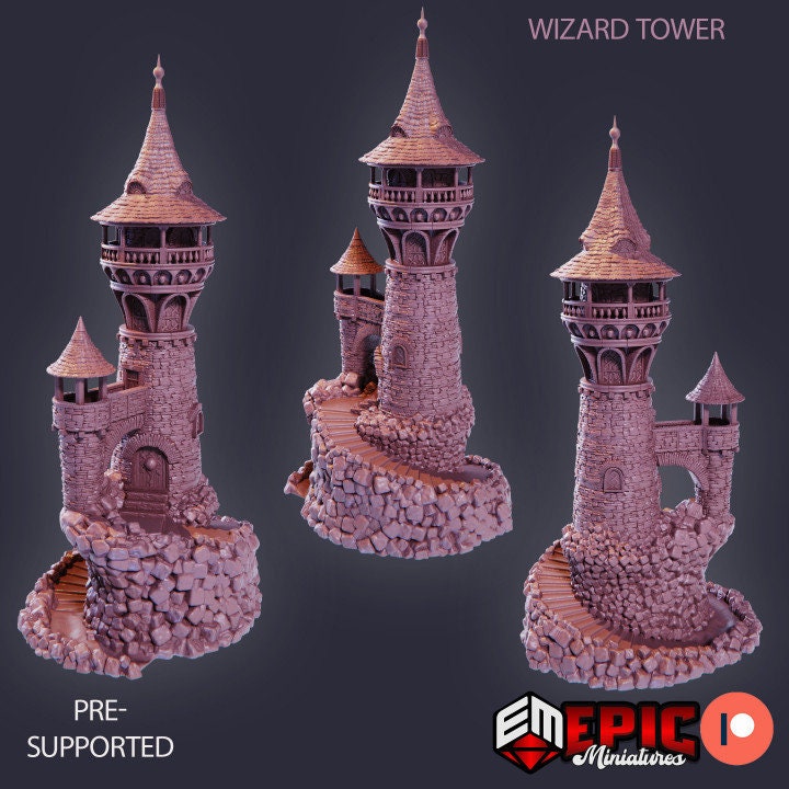 Wizard Tower, Playable Terrain Piece (2 Options Available) - Epic Miniatures