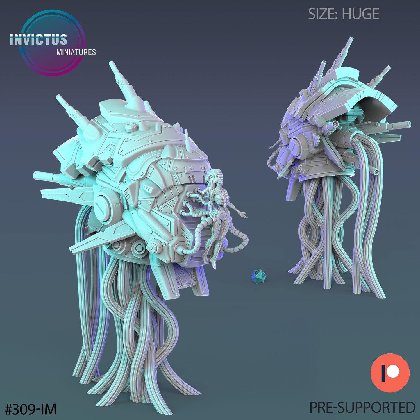 Cyborg Hive Queen (3 Variants Available) - Invictus Miniatures