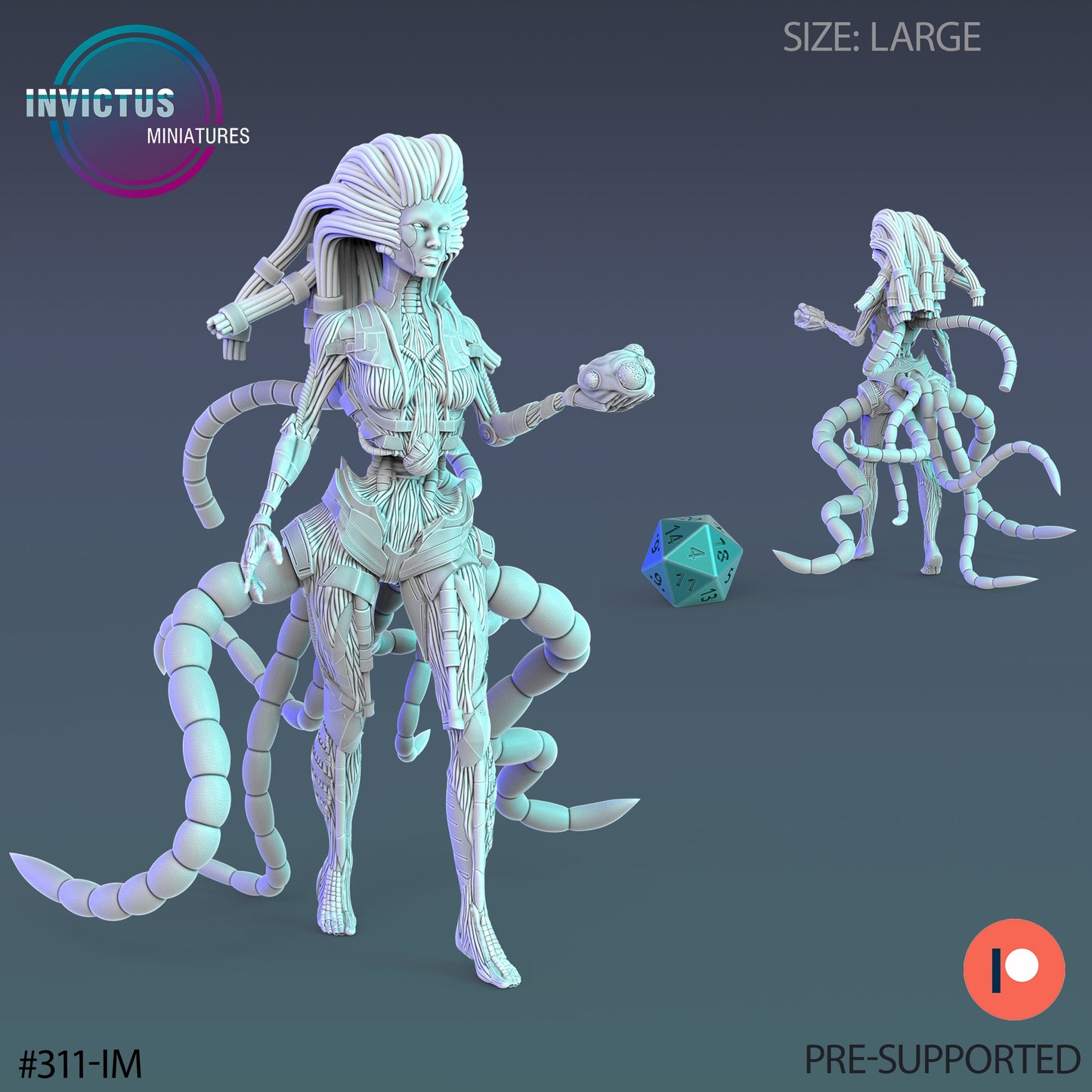 Cyborg Hive Queen (3 Variants Available) - Invictus Miniatures