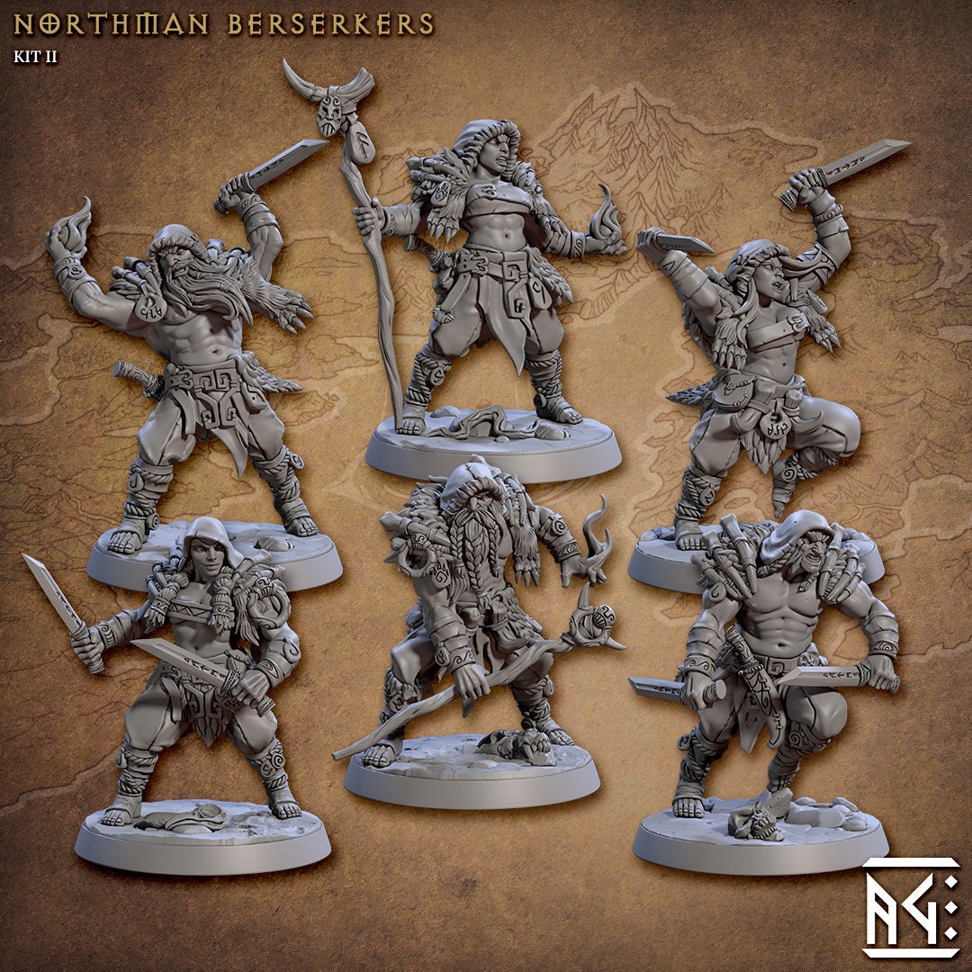 Northmen Berserkers - Cowled (6 Variants Available) - Artisan Guild