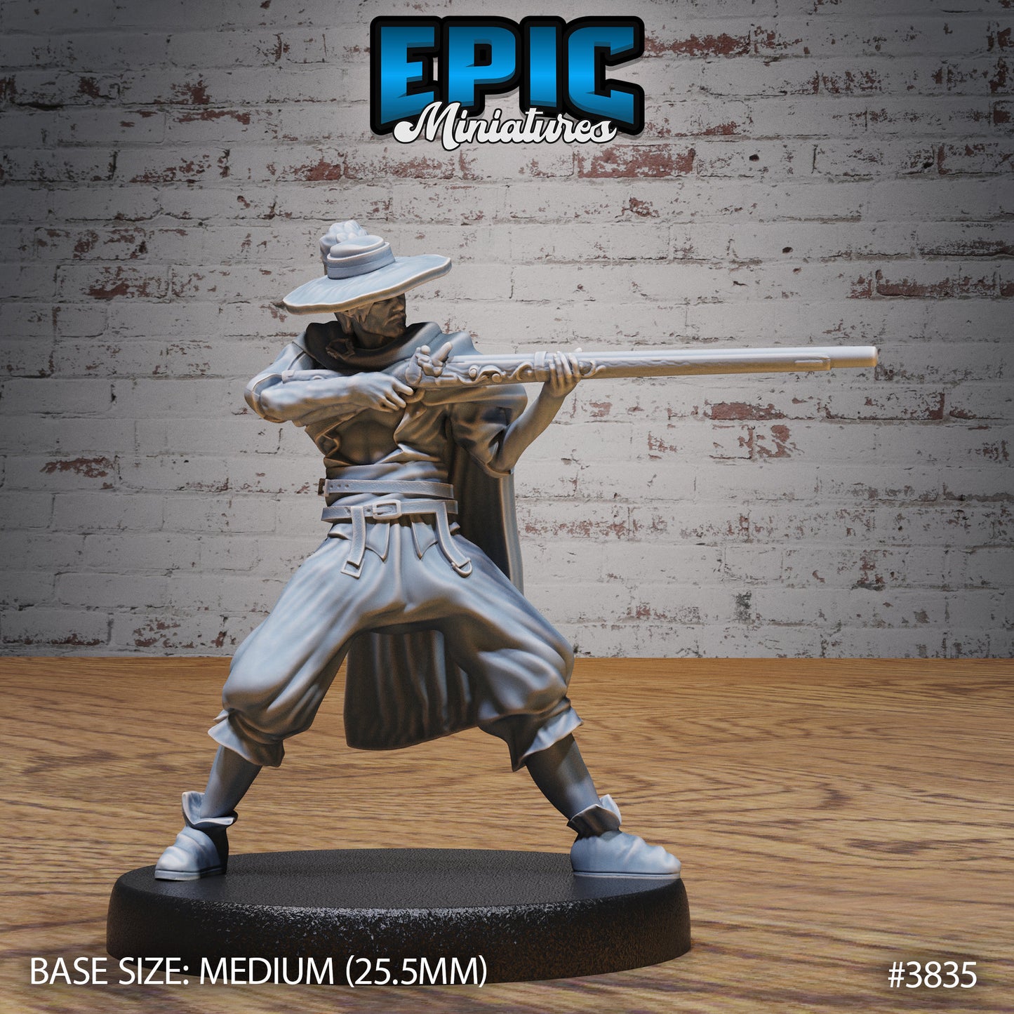 Musketeer Adventurer (3 Variants Available) - Epic Miniatures