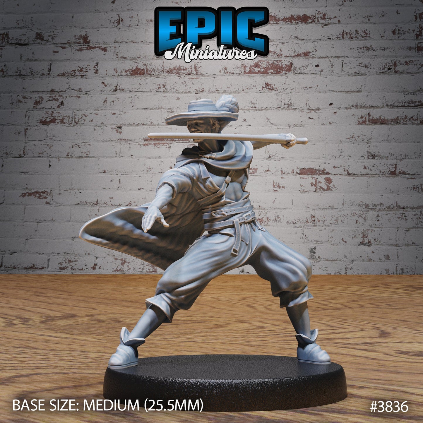 Musketeer Adventurer (3 Variants Available) - Epic Miniatures