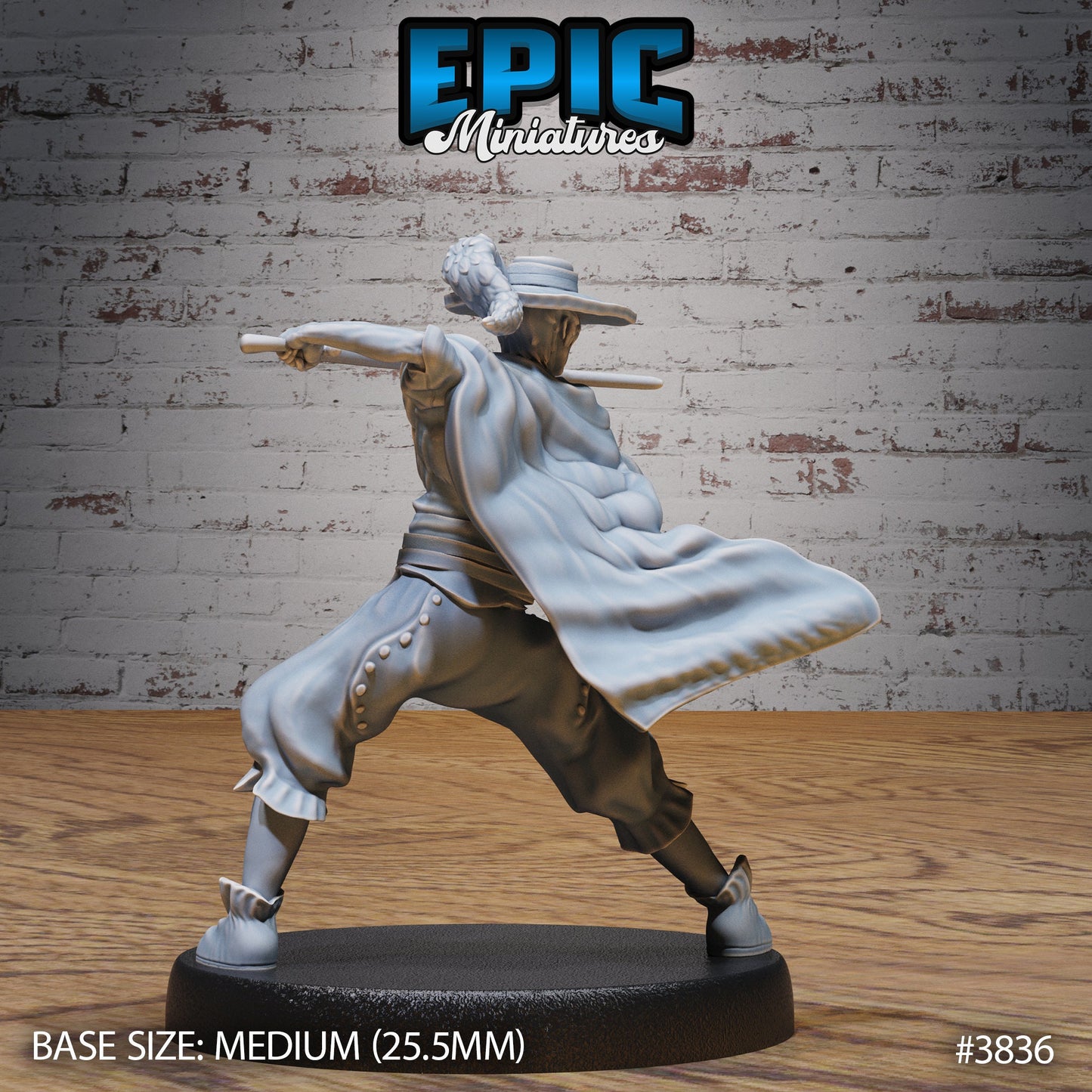 Musketeer Adventurer (3 Variants Available) - Epic Miniatures