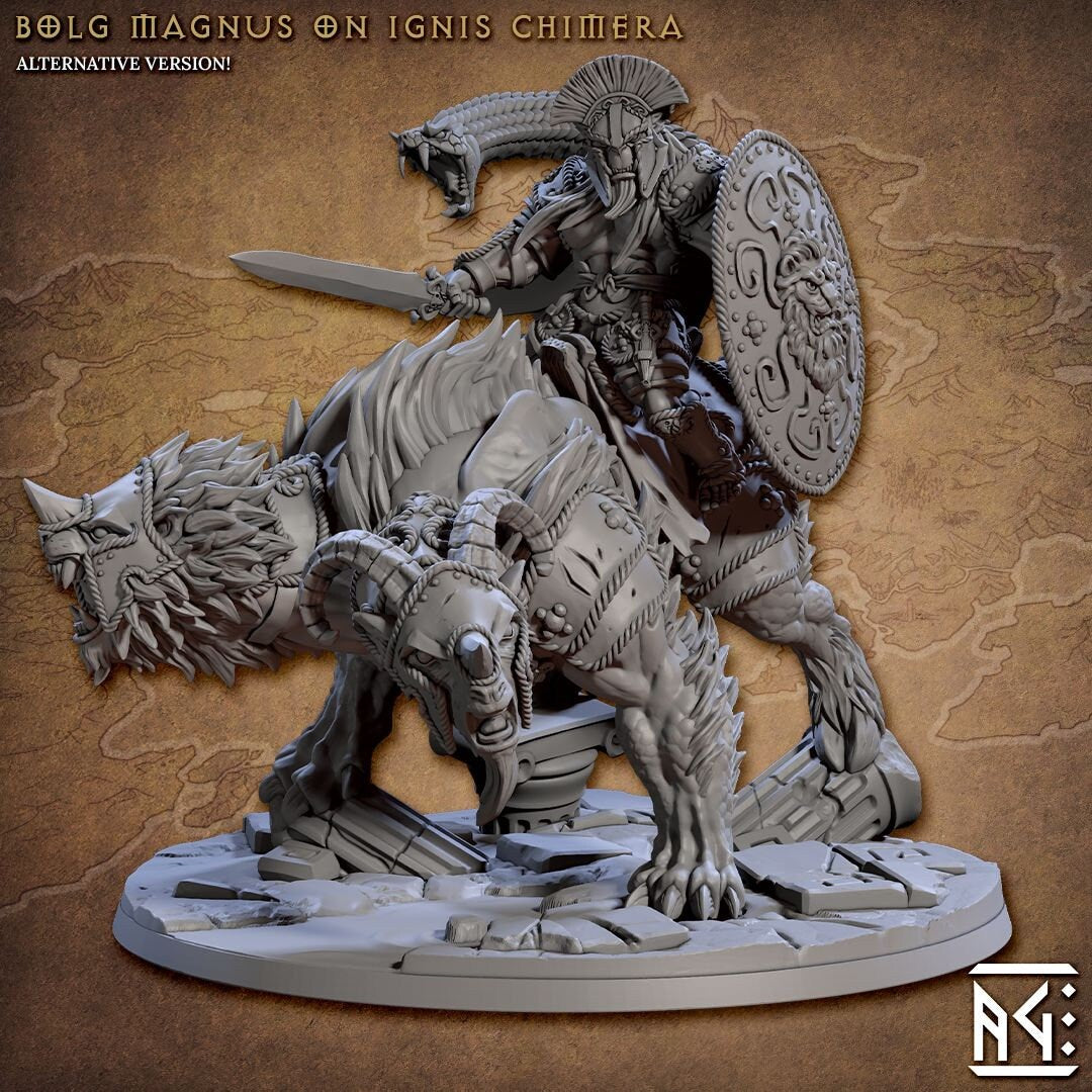 Bolg Riding an Ignis Chimera (2 Variants Available) - Artisan Guild