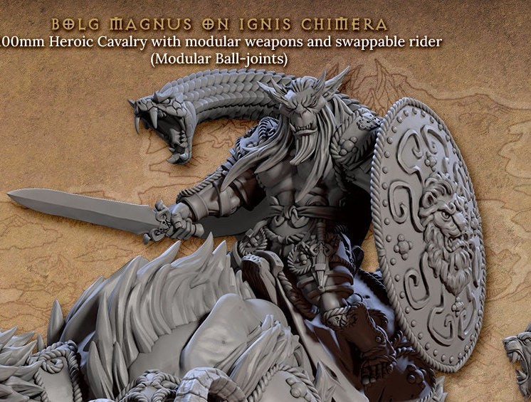 Bolg Riding an Ignis Chimera (2 Variants Available) - Artisan Guild