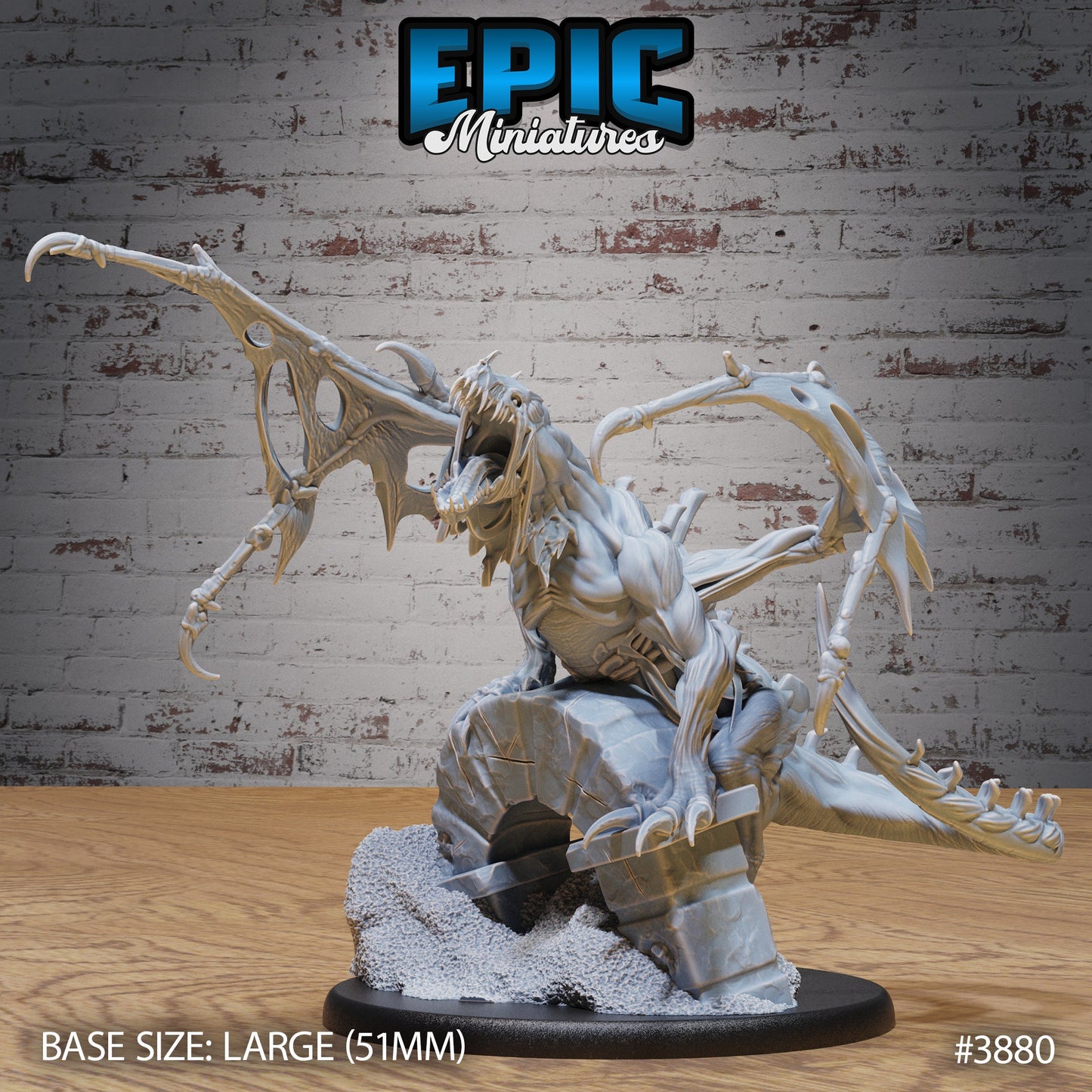 Rotting Young Dragon (3 Variants Available) - Epic Miniatures