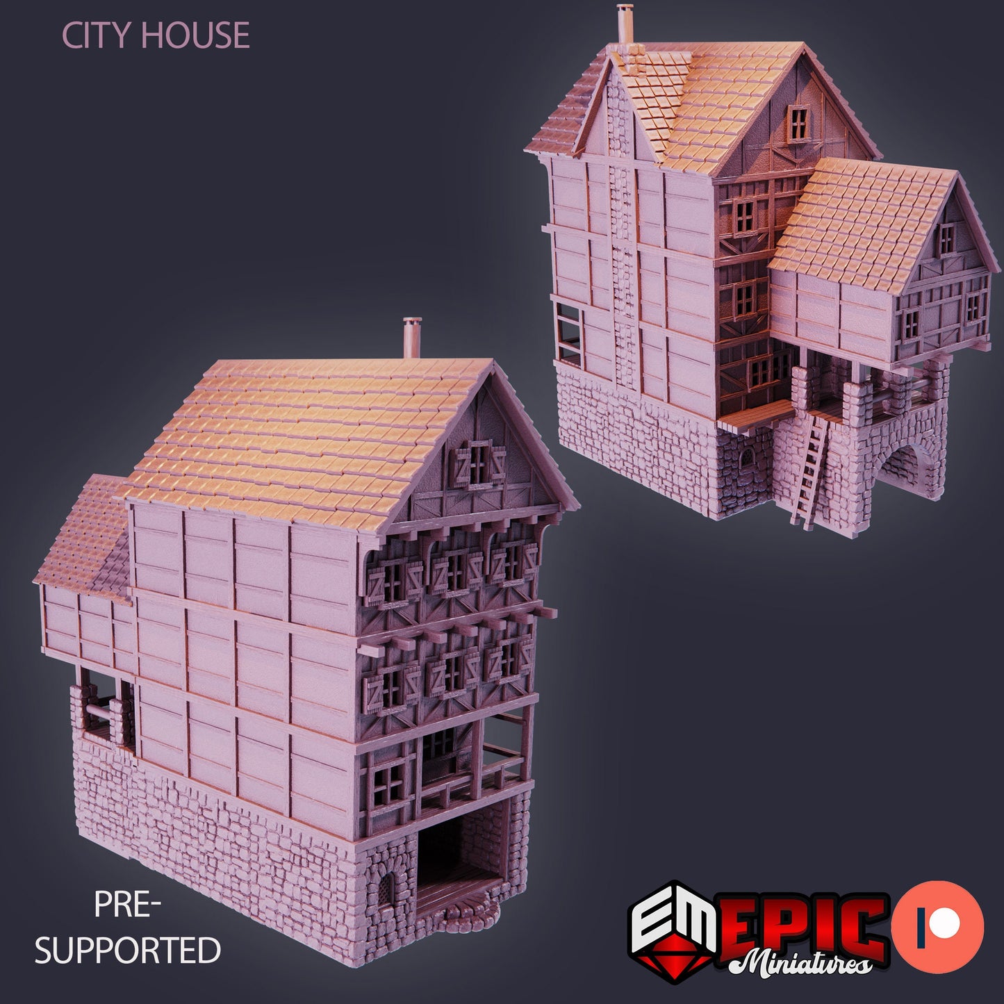 City House, Playable Terrain Piece - Epic Miniatures
