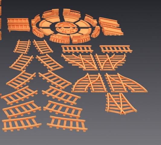 Steam Tech Railway Set - Epic Miniatures