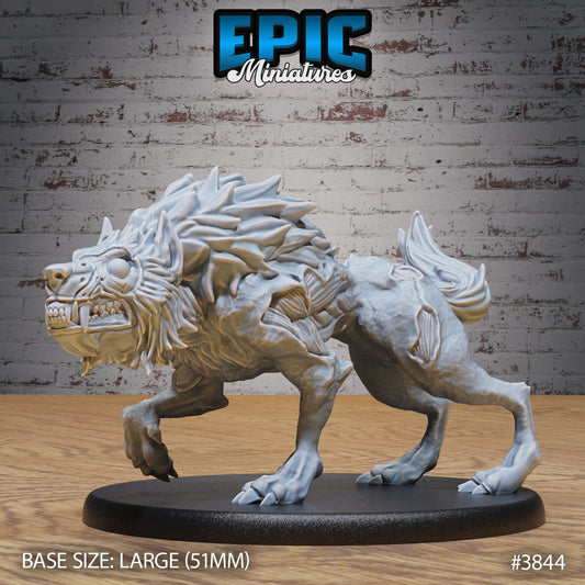Undead Dire Wolf (3 Variants Available) - Epic Miniatures
