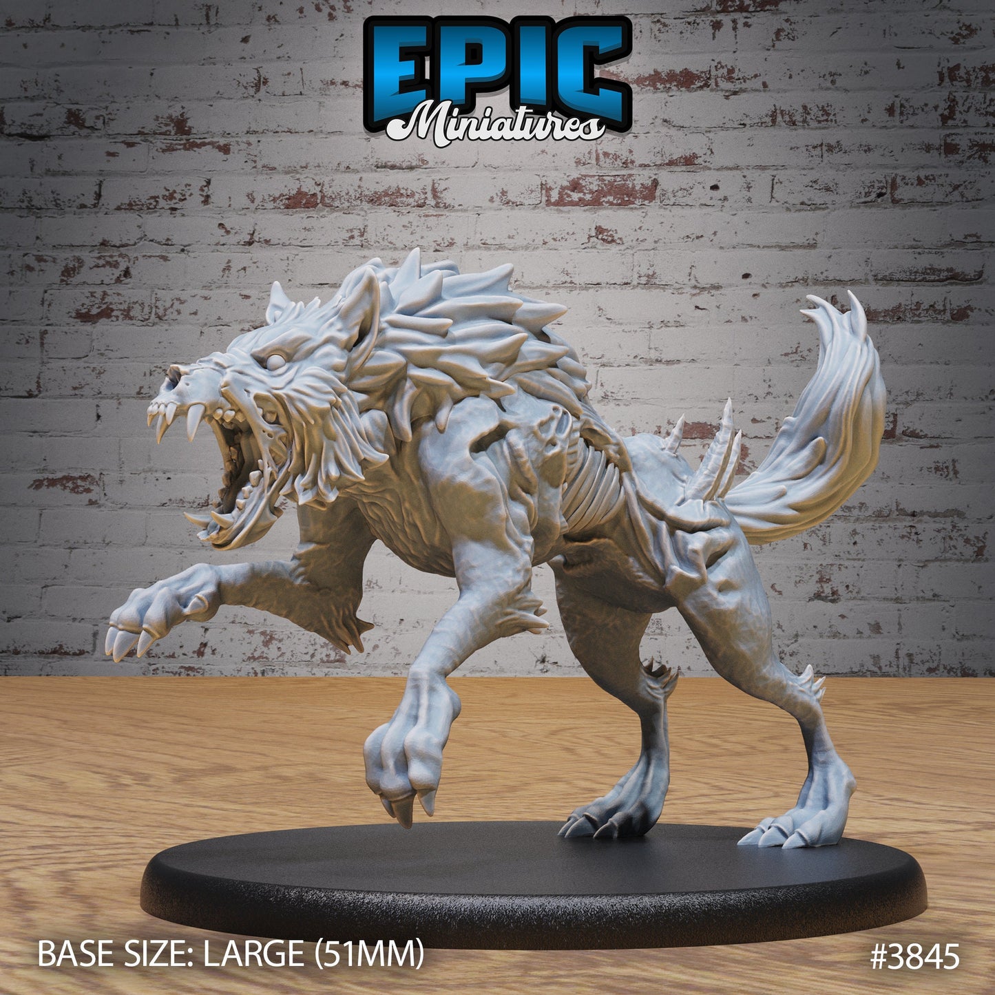 Undead Dire Wolf (3 Variants Available) - Epic Miniatures