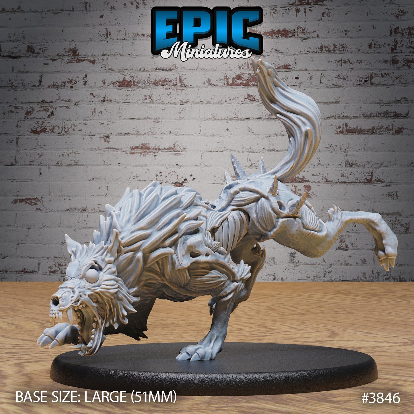 Undead Dire Wolf (3 Variants Available) - Epic Miniatures