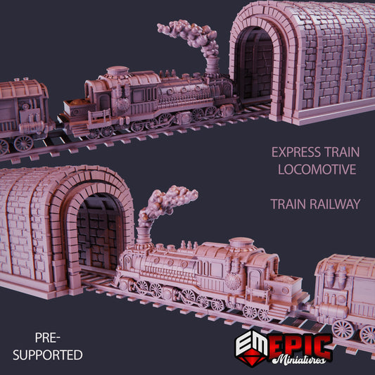 Steam Tech Express Train (Modular Kit) - Epic Miniatures