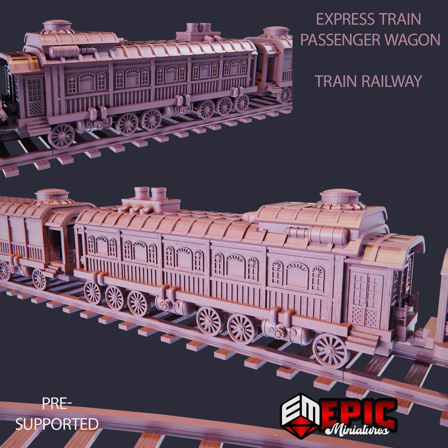 Steam Tech Express Train (Modular Kit) - Epic Miniatures