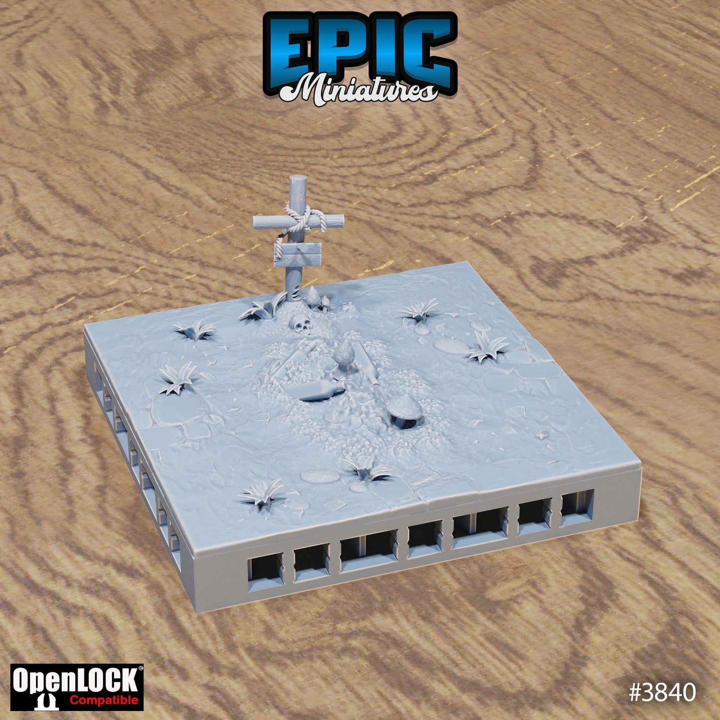 Modular Graveyard Tiles, Floor Set (OpenLock) - Epic Miniatures